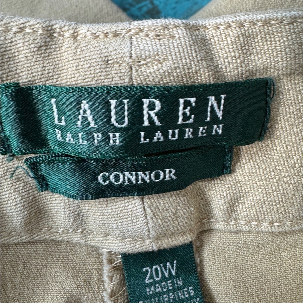 Lauren by Ralph Lauren Connor Straight Leg Tan Pants Size 20 - Picture 6 of 9